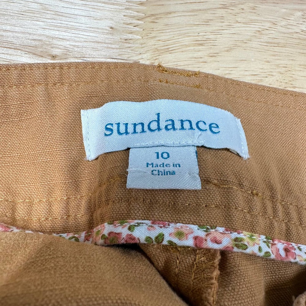 Sundance Voyager Trouser Pant Sailor Pockets Size 10 Wide Leg High Rise Dark Tan - Picture 7 of 11